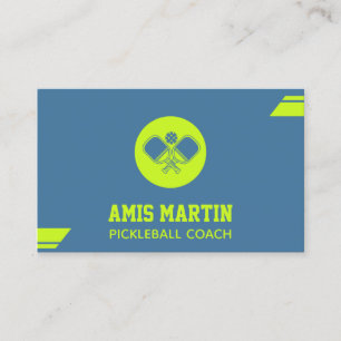 Carte De Visite Pickleball Coach pickleball paddle