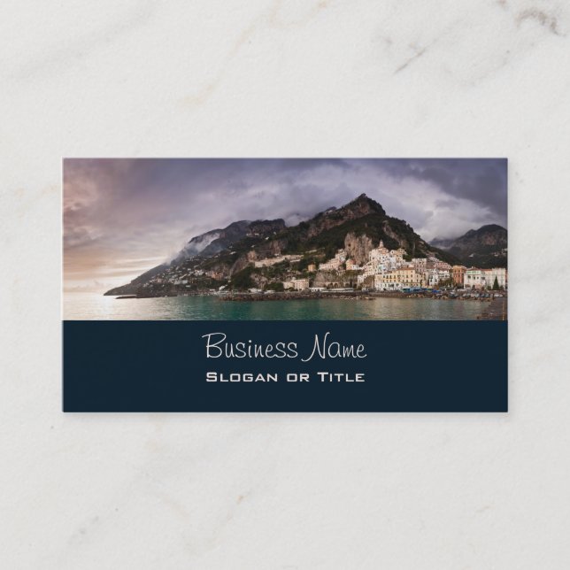 Carte De Visite Picturesque Amalfi Coast Italy Seaside Town (Devant)