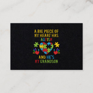 Carte De Visite Pièce De Mon Grand-Fils Du Coeur