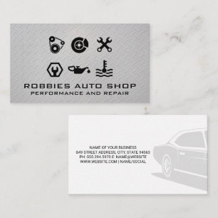 Carte De Visite Pièces automobiles performantes   Arrière - plan e