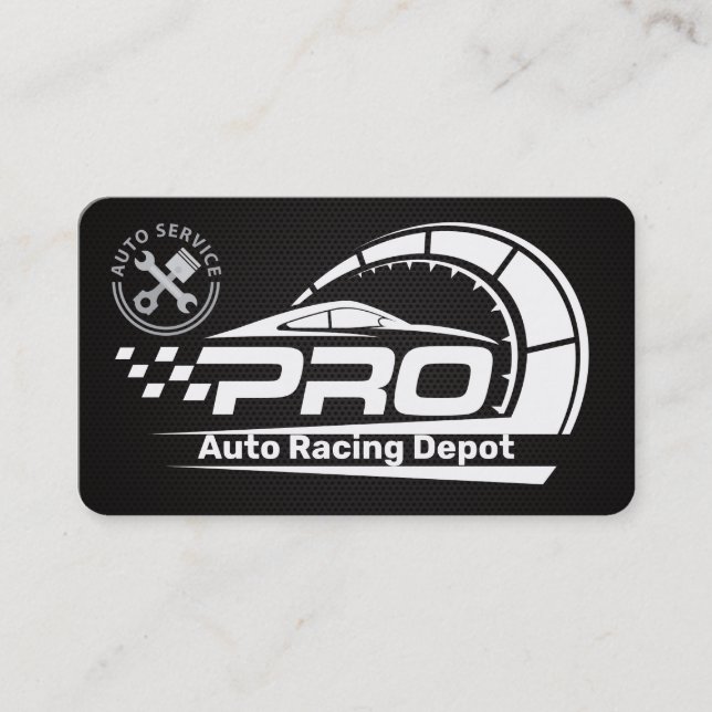 Carte De Visite Pièces d'auto de course Services | Technicien (Devant)