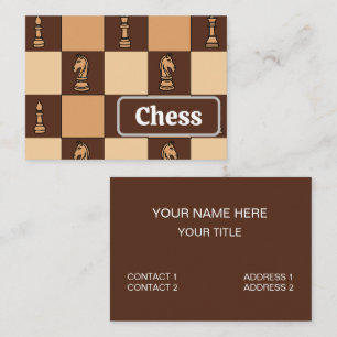 Carte De Visite Pièces d'échiquier