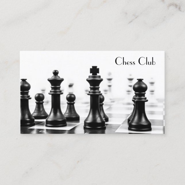Carte De Visite Pièces du tableau d'échecs cool Photographie - Car (Devant)