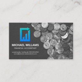 Carte De Visite Pièces | Logo du papier financier