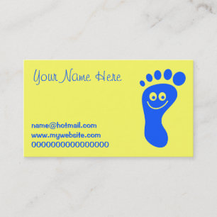 Carte De Visite Pied bleu heureux