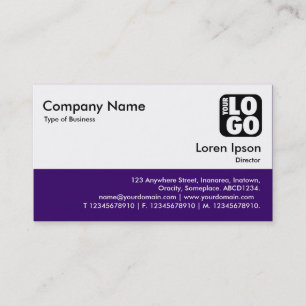 Carte De Visite Pied de page couleur - violet profond