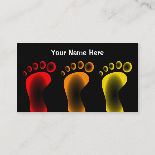Carte De Visite Pieds colorés (Devant)