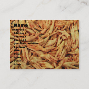 Carte De Visite Pieds de poulet cru