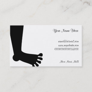 Carte De Visite Pieds, votre nom ici,