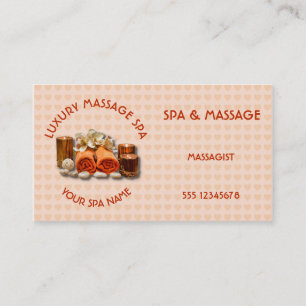 Carte De Visite Pierre de bougie de salon de thérapie de massage