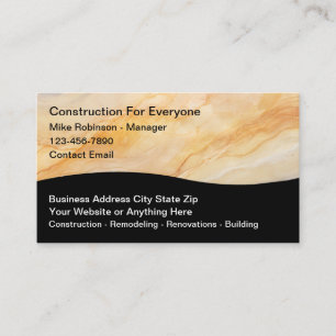 Carte De Visite Pierre de construction aspect granit moderne 
