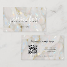 Pierre d'Opale Élégante Code QR Personnalisé Uniqu