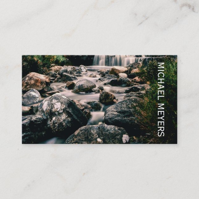 Carte De Visite PIERRES de CASCADE de photographie + vos idées (Devant)