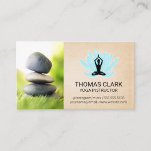 Carte De Visite Pierres empilées   Yoga Mandala Motif