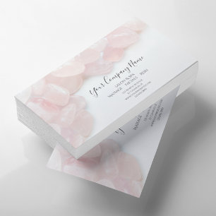 Carte De Visite Pierres rose Quartz Salon Spa