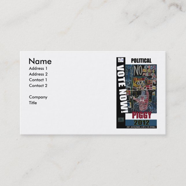 CARTE DE VISITE PIGGIE POLITIQUE (Devant)