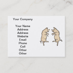 Carte De Visite Pigs Danser Antique Piggy Dance Jig
