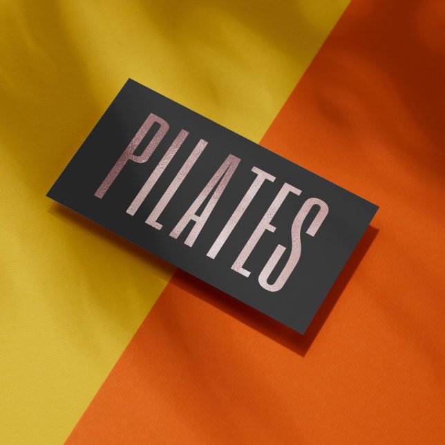 Carte De Visite Pilates de Parties scintillant rose Gold (Créateur téléchargé)