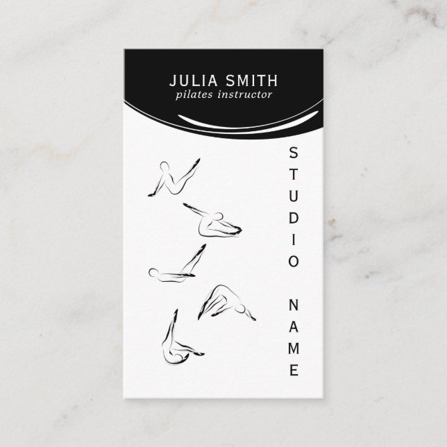 Carte De Visite Pilates instructeur Pilates Pilates Poses Pilates  (Devant)