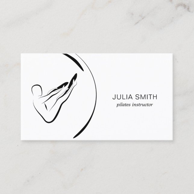 Carte De Visite Pilates Instructeur Pilates Pilates Rocker Pose (Devant)
