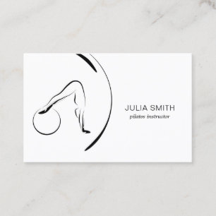 Carte De Visite Pilates instructeur Pilates Pots avec Pilates Ball