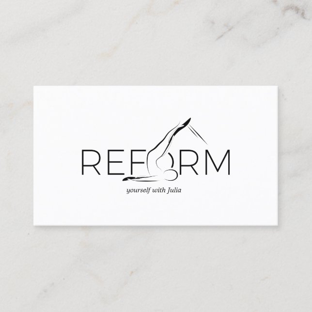 Carte De Visite Pilates instructeur Pilates Réforme (Devant)