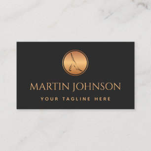 Carte De Visite Pilates professionnels Stretting Gold & Black Logo