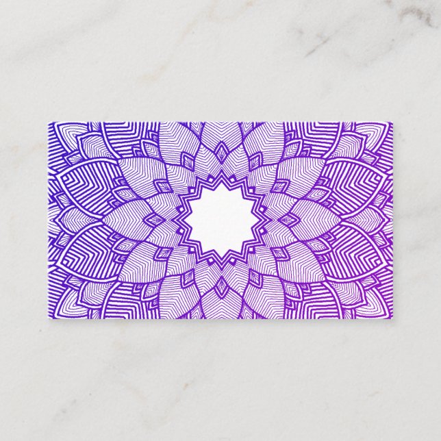 Carte De Visite Pilates Yoga Instructeur Mandala (Devant)