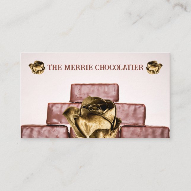 Carte De Visite Pile de barreaux de chocolat Candymaker (Devant)