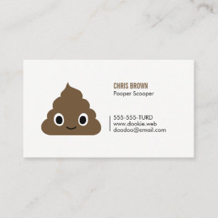 Carte De Visite Pile heureuse de Poo - dunette mignonne Emoji  