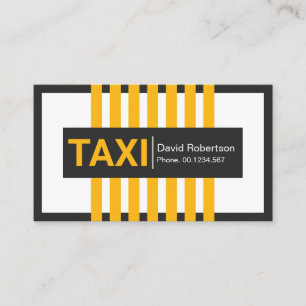 Carte De Visite Pilote de cabine Creative Vertical Yellow Taxi Lin