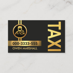 Carte De Visite Pilote de cabine Gold Taxi Lines