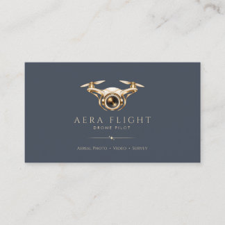 Carte De Visite Pilote de drone de luxe en or