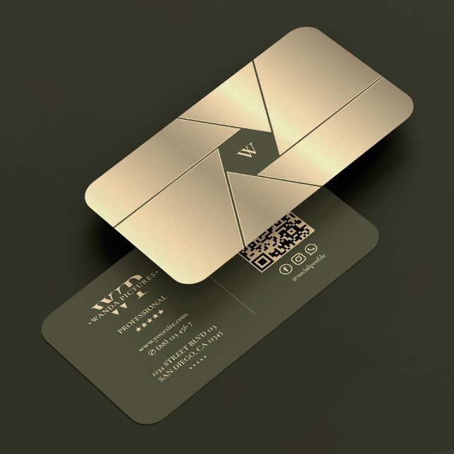 Carte De Visite Pilote de drone élégante Caméra verte de l'Armée d (Drone Pilot Elegant Army Green Gold Shutter Lens Business Card
)