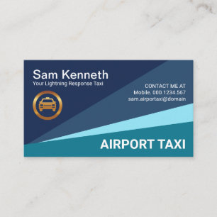 Carte De Visite Pilote de taxi de l'aéroport Blue Sky Triangles