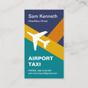 Carte De Visite Pilote de taxi de l'aéroport Creative Airplane Ru