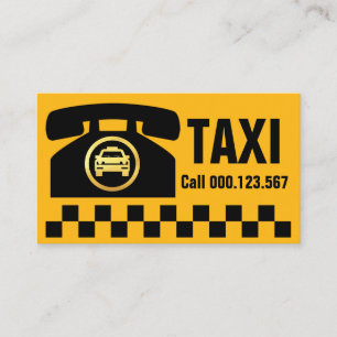 Carte De Visite Pilote de taxi téléphonique rétro