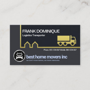 Carte De Visite Pilote de transport de ligne frontalière Gold Home