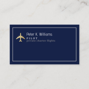 Carte De Visite Pilote de vols charter privés