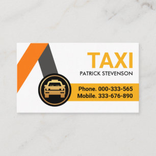 Carte De Visite Pilote des itinéraires de taxi jaune