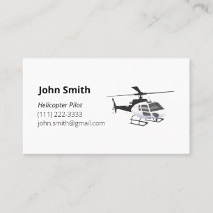 Carte De Visite Pilote d'hélicoptère personnalisé