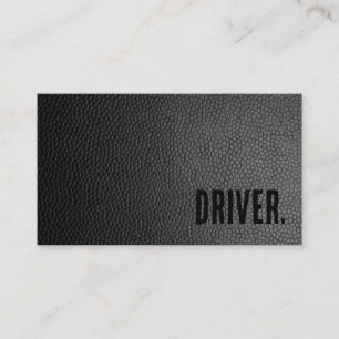 Carte De Visite Pilote en cuir Premier Black Faux