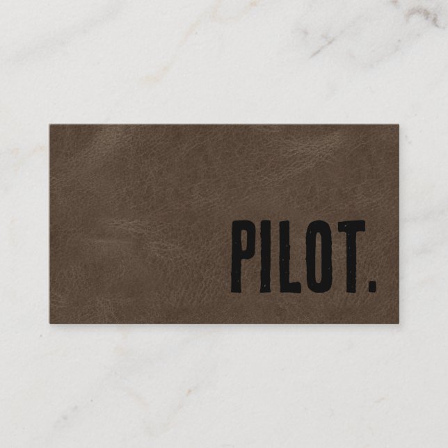 Carte De Visite Pilote en cuir Premier Brown Faux (Devant)