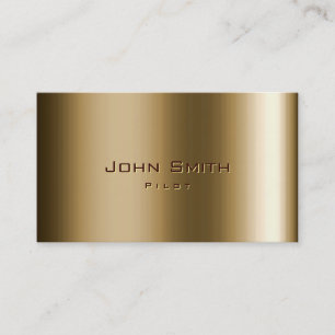 Carte De Visite Pilote en métal/carte de visite en bronze