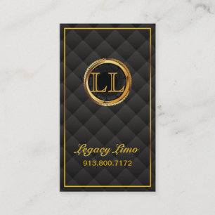 Carte De Visite Pilote Gold Logo initial Monogramme personnalisé