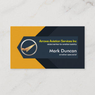 Carte De Visite Pilote logistique Abstrait d'avion Arrowhead
