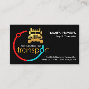 Carte De Visite Pilote logistique de transport mondial en orbites 