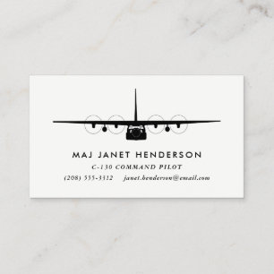 Carte De Visite Pilote professionnel C-130 Hercules