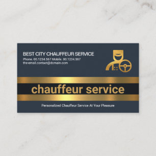 Carte De Visite Pilote professionnel des calques de ligne d'or en 