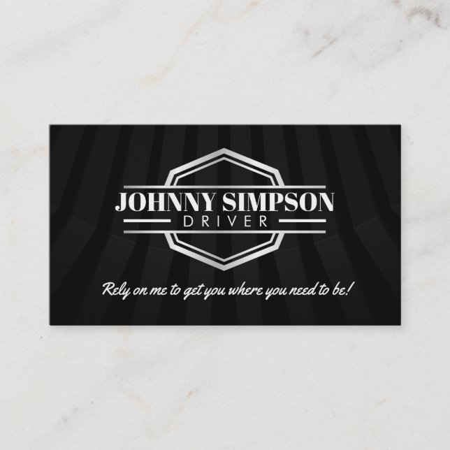 Carte De Visite Pilote Taxi Business Cards (Devant)